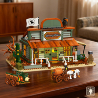Jiestar 89144 Série Western - Ensemble de blocs de construction de modèle de supermarché - Briques MOC - Plastique ABS écologique - 1827