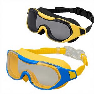 Nouvelles lunettes de natation pour enfants à grand cadre, anti-buée, HD, étanches, avec lentilles en PC et sangles en silicone, fabriquées en Chine, modèle 158 - Product Image 1