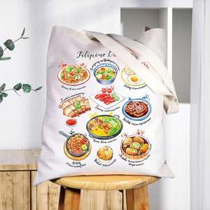 Sac fourre-tout BWWKTOP Cuisine philippine, Cadeaux de voyage Philippines, Sac à bandoulière Culture philippine, Cadeau de vacances philippin - Product Image 4