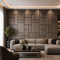 Panneaux muraux acoustiques autocollants en PVC PET, absorption acoustique, design moderne, NRC 0.9