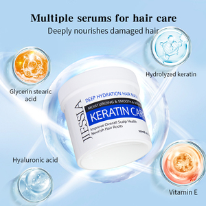 JIESSIA Soins capillaires hydratants en profondeur, traitement nourrissant, réparation des cheveux abîmés, secs et crépus, masque capillaire à la kératine - Product Image 3