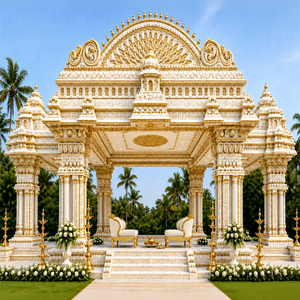 Kalyana Mandapam de style temple traditionnel du sud de l'Inde, Manavarai Mandap de style grand temple pour mariages de destination aux États-Unis - Product Image 1