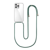Étui de téléphone à bandoulière avec clochette et coque transparente pour iPhone 17 Pro Max – Housse de protection