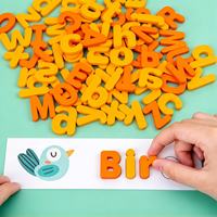 Jeu de mots en bois à démêler, cartes flash Montessori pour l'apprentissage des mots fréquents, blocs de lettres, jouet éducatif pour l'éveil des enfants