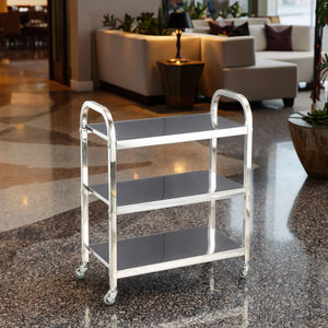 Chariot de Cuisine Doré, Desserte Commerciale pour Hôtel, Buffet, Restaurant, Bar - Product Image 4