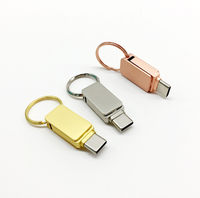 Logo Kustom USB 3.0 Kecepatan Tinggi Tipe C OTG Flash Drive 4GB 8GB 16GB 32GB 64GB 256GB Pen Drive 128GB untuk Ponsel