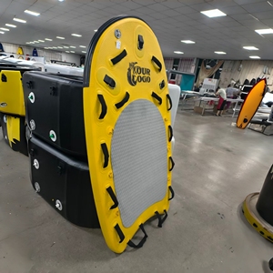 Planche de sauvetage gonflable portable avec système de fixation Bungee, rail renforcé et logo personnalisé OEM pour le sauvetage aquatique - Product Image 2
