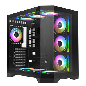 เคสคอมพิวเตอร์ ATX สำหรับเล่นเกม พร้อมหน้าต่างกระจกนิรภัยด้านข้าง โครงอะลูมิเนียม รองรับพัดลม ARGB - Product Image 6
