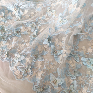 3D Dos Tonos Mariposa Bordado Encaje Malla Poliéster Tela Dentelle En Maille <span class=keywords><strong>Brod</strong></span>ée Papillon Vestido de Novia Mujer Ropa - Product Image 5