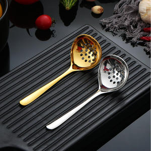 Cuillère passoire en acier inoxydable 304 DZT001, couleur unie, style simple, louche de cuisine pour usage domestique et restaurant - Product Image 5