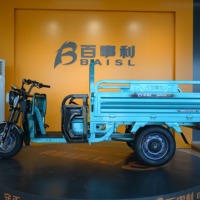 Tricycle électrique à benne basculante, cabine ouverte, différentiel d'essieu arrière, robuste pour travaux agricoles et livraison de gravier, capacité de charge 1000 kg