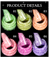 BOZLIN HEMA TPO FREE 15ml Vernis à ongles brillant Disco Diamond Glitter Fluorescent Réfléchissant Luminescent dans le noir Néon