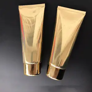 Luxus Golden Aluminium Kunststoff Kosmetik schlauch Verpackung 100ml