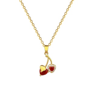 Collana con Ciondolo a Cuore in Zircone e Acciaio Inossidabile Placcato Oro 14K, Elegante e Raffinata, Regalo per Donne - Product Image 6