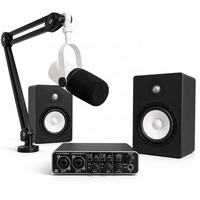 Enceinte de monitoring de studio alimentée XUNGUAN HS5II+BT, système audio actif de bureau 5 pouces avec entrée XLR TRS pour l'enregistrement en studio à domicile