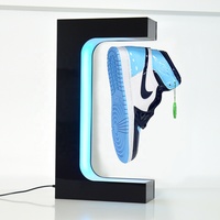 Présentoirs à chaussures magnétiques flottants, présentoirs à chaussures lévitants avec éclairage LED multicolore, présentoirs publicitaires