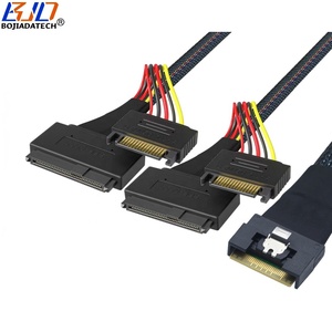 Slimline PCI-E 4,0/0,5/8i recto a 2*1/2 U.2 con conector de alimentación SATA de 15 pines Cable DE DATOS M 1M para <span class=keywords><strong>U2</strong></span> NVME SSD - Product Image 4