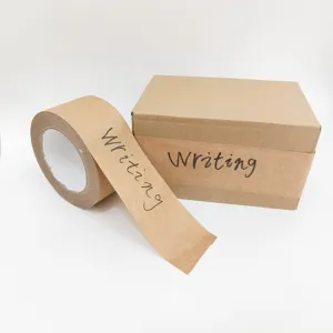 Custom Printing Logo Adhesive Paper Reinforced Shipping Black Packing Kraft Paper Tape