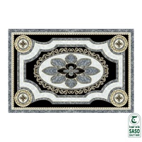 Nouvelles dalles de sol intérieures en porcelaine noire et blanche 600x600mm antidérapantes et antibactériennes pour hôtels et chambres, qualité 3A