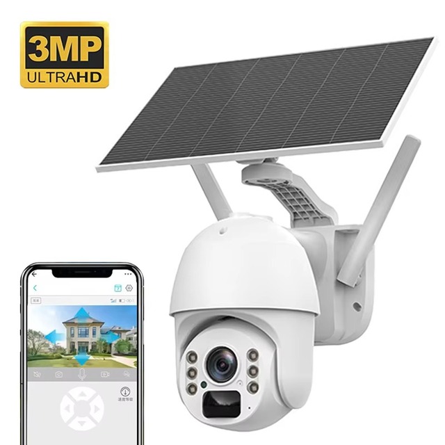 4K AI-Powered Solar Security Camera 4G WiFi PIR Motion Detection Voice Intercom Alarm for Home Outdoor