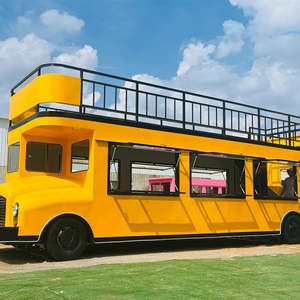 <span class=keywords><strong>Bus</strong></span> de restauration commercial chinois à deux étages de 26 pieds, jaune, chariot mobile de restauration rapide, camion de nourriture de rue - Product Image 1