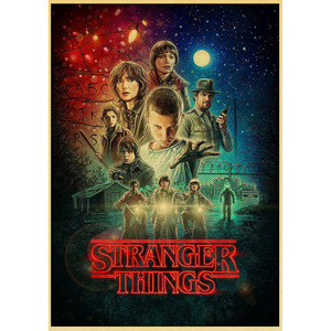 Meian - Pintura de Diamantes DIY de Retrato de Stranger Things, Hecha a Mano con Acuarelas, Estilo Impresionista, 30x40cm, con Soporte de Lienzo - Product Image 1