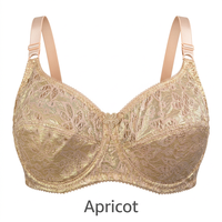 Sofort Lieferbar Vollständig Bedeckender Spitzen-BH Bralette Übergrößen-BH mit Bügel Tiefe Cups Großer Cup BH Push-Up Stützender Übergrößen-BH