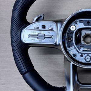Volant en cuir durable pour <span class=keywords><strong>Mercedes</strong></span> Benz W204 W205 W211 W213 W212 W222 EQA E550 G63 C63 AMG GT - Product Image 3