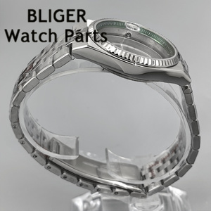 Boîtier de montre en acier inoxydable argenté Green Insert 36MM 40MM <span class=keywords><strong>Land</strong></span>-Dweller avec bracelet et verre saphir NH35 NH36 PT5000 pour hommes - Product Image 5