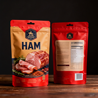 Sacs d'emballage alimentaire personnalisés pour viande congelée, sacs de stérilisation sous vide en plastique de qualité alimentaire pour jambon