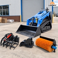 Mini-chargeuse compacte LOGWAY avec livraison gratuite, capacité de la benne de 0,19 m³, construction durable pour l'entretien des propriétés