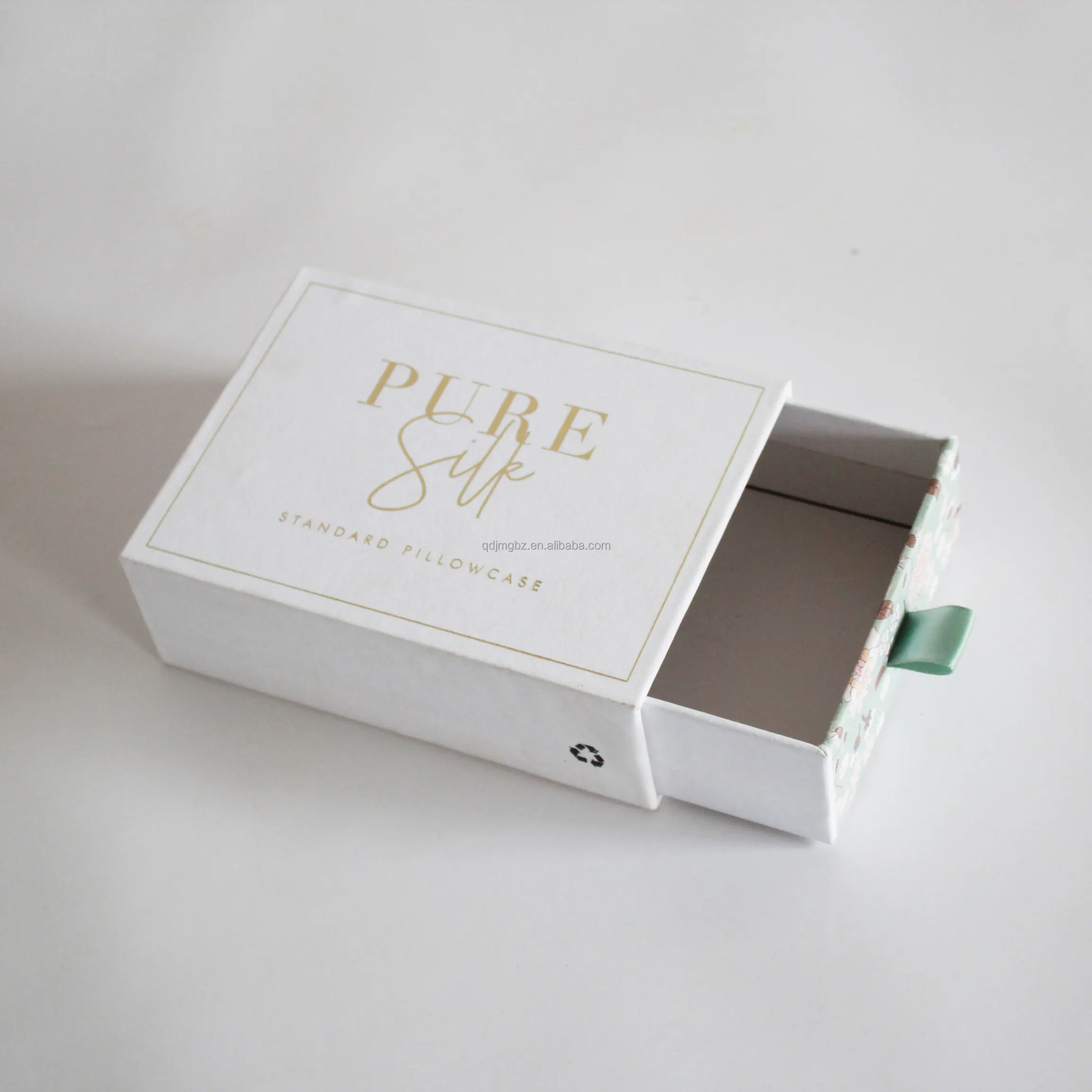 Caja deslizante de lujo de cartón rígido duro con impresión personalizada con cuerda de cinta caja de cajón de manga de regalo embalaje