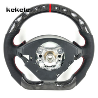 Volant en cuir perforé noir de Fiber de carbone véritable d'accessoires de voiture en gros d'usine pour honda S2000 DC5 Civic Type R