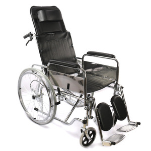 <span class=keywords><strong>JBL</strong></span> Crystal Companion Chariot de fauteuil roulant manuel pour hémiplégie, en acier inoxydable, avec dossier haut et pliant, certifié CE - Product Image 2