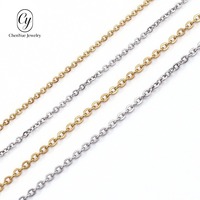 Collier élégant et simple en acier inoxydable avec chaîne en O pour femme, accessoire de bijouterie artisanale à maillons vierges, passe-partout