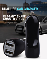 Pabrik Grosir Universal Mini Dual USB QC3.0 Pengisi Daya Mobil 2.1A Pengisian Cepat Bahan Tahan Api OTP Laptop Kamera Jam Tangan Pintar