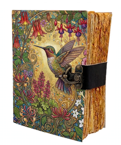 Handmade Hummingbird Leather Nature <b>Journal</b> Floral Vintage <b>Writing</b> Notebook Bird Lover Gift Rustic Diary for Travel and Sketch - Product Image 6