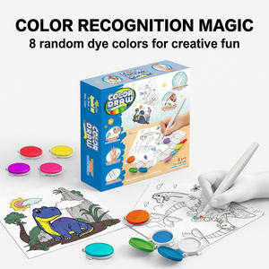 Ensemble de peinture colorée magique, kit d'art avec tampons et pinceaux lavables, jouet de coloriage DIY sûr pour les enfants de 3 ans et plus, pour jouer en extérieur - Product Image 4