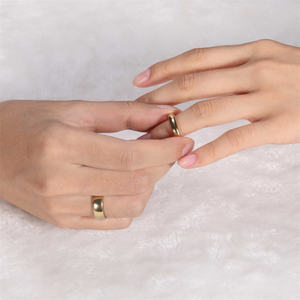 Tempusort Classic Gepersonaliseerde 2/4/6/8mm Trouwring Verguld Gewelfde Hoogglans Tungsten Ringen voor Dames Heren Verloving - Product Image 5