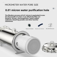 Meiquan – Vente directe usine – Purificateur d'eau central en acier inoxydable brossé et enduit d'huile – Filtration de première étape – Ultrafiltration haute performance