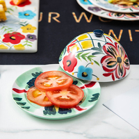 Vaisselle de Style européen, boîte à beurre en porcelaine peinte à la main, plat à beurre en céramique personnalisé avec couvercle