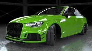 Hoge kwaliteit carbon fiber voorbumper scoops en vinnen voor Audi RS3 Base Sedan 2.5l 2480cc 2017-2019 - Product Image 6
