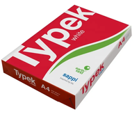 Papier A4 Typek 80 g/m² en pâte de bois vierge 100 % industrielle, blanc pur, 96 % de luminosité, lisse, sans double alimentation, ne se plie pas