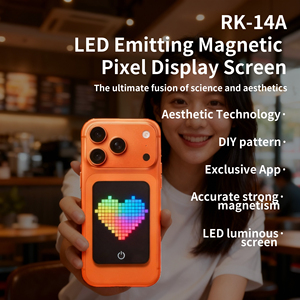 Écran LED magnétique à pixels <span class=keywords><strong>pour</strong></span> PC, haute qualité, rechargeable, DIY, texte animé, <span class=keywords><strong>GIF</strong></span>, lumière rythmique activée par le son, compatible - Product Image 5
