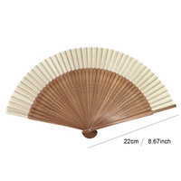 Kipas Lipat Bambu 22 cm Desain Bunga Terlaris, Buatan Tangan Alami, Dekorasi Rumah, Hadiah Retro Wanita, Modern Minimalis, Pernikahan