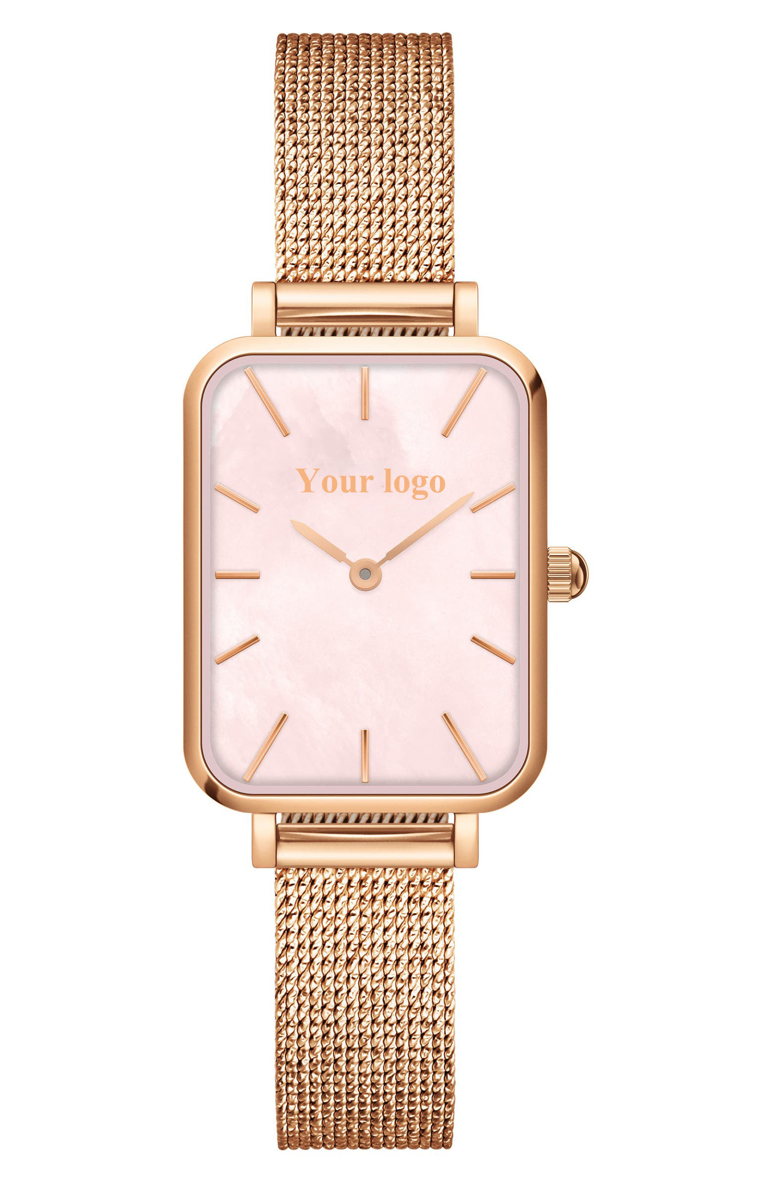 Pink square watch