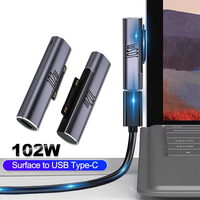 Adaptateur d'alimentation USB-C DC à charge rapide PD 102W, 100% compatible OEM pour ordinateur portable Microsoft Surface Pro X/8/7/6/5/4