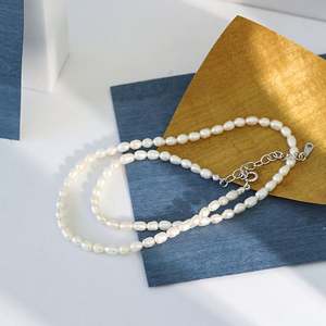 قلادة لؤلؤ المياه العذبة الراقية قلادة لؤلؤة الزنمة الفردية للنساء الصيف نمط - Product Image 5