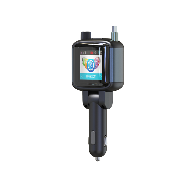 BT FM Transmitter for Cars Wireless Audio Adapter with Phone Charge TFT Color Screen Adapter