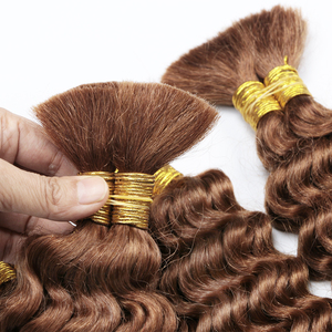Cheveux humains pour tresses, tresses bohèmes, paquet de cheveux humains en vrac, vague profonde, yaki, pour tresses, sans trame, cheveux bouclés en vrac - Product Image 5